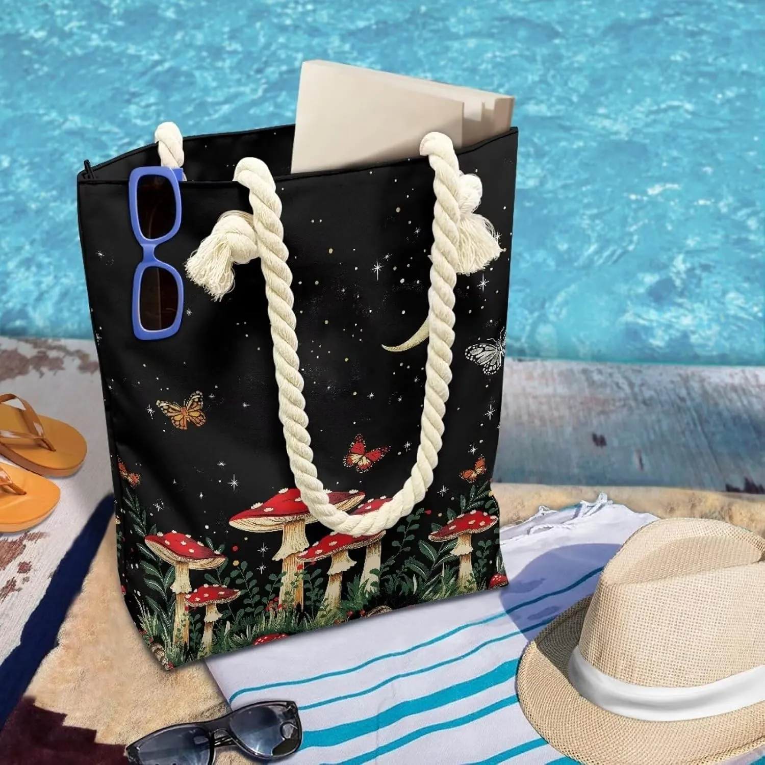 Grocery Bags Reusable Shopping Bags Top Handle Handbags Satchel Tote for Women Ladies Purse Storage Organizer