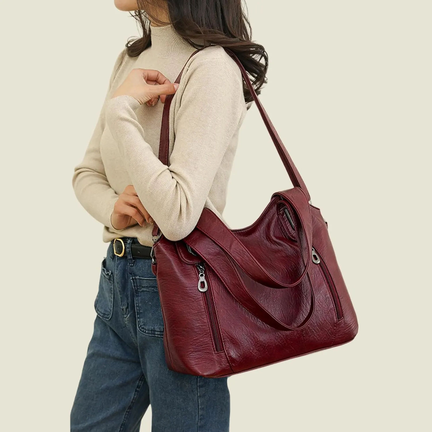 Handbags for Women Crossbody Shoulder Work Bags Large Purses Hobo Bags for Women Leather Tote Bag
