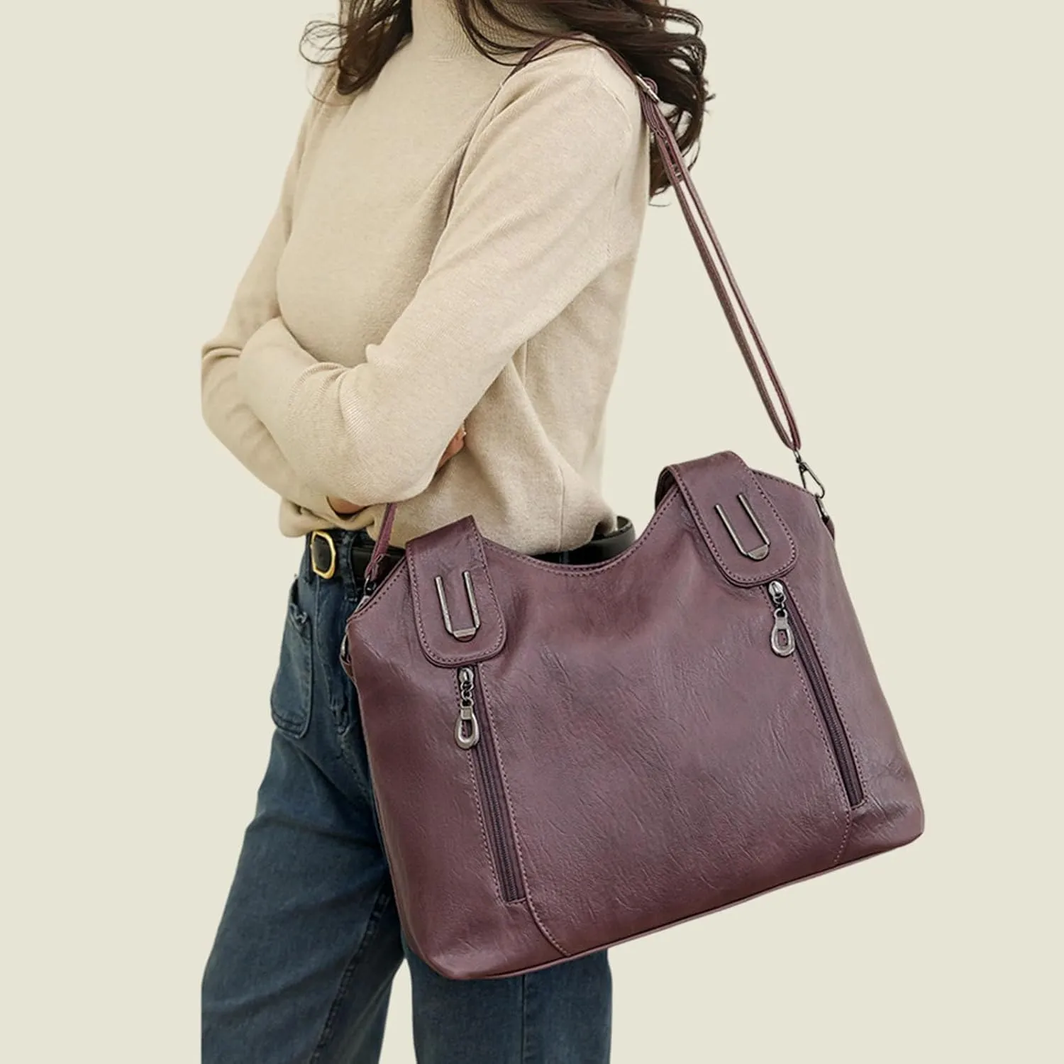 Handbags for Women Crossbody Shoulder Work Bags Large Purses Hobo Bags for Women Leather Tote Bag