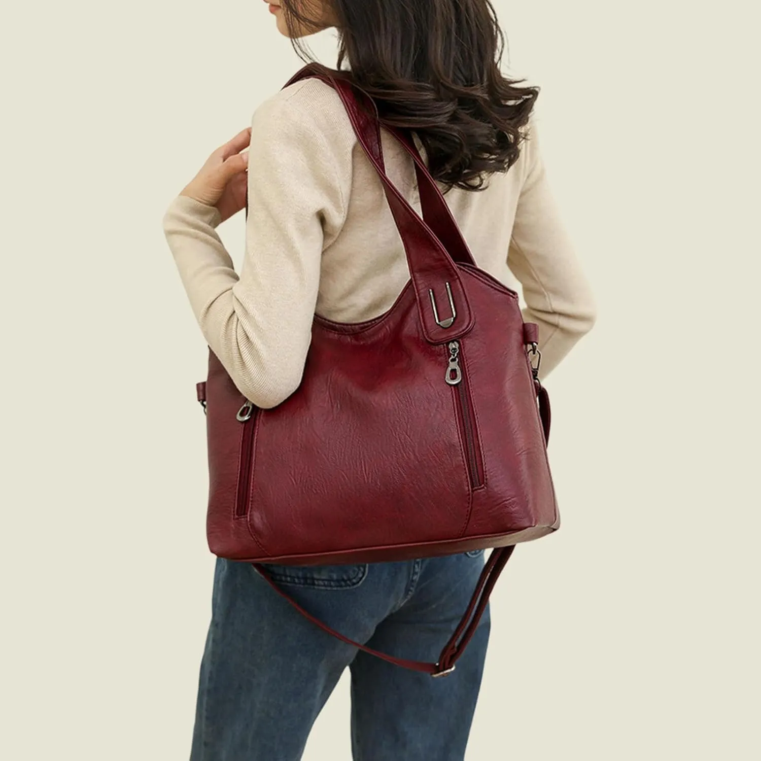 Handbags for Women Crossbody Shoulder Work Bags Large Purses Hobo Bags for Women Leather Tote Bag