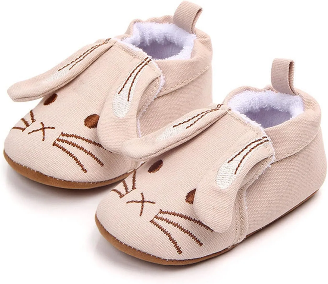 Infant Toddler Shoes Soft Sole Toddler Shoes 3D Little Ear Cartoon Embroidery Princess Shoes Boy Slides