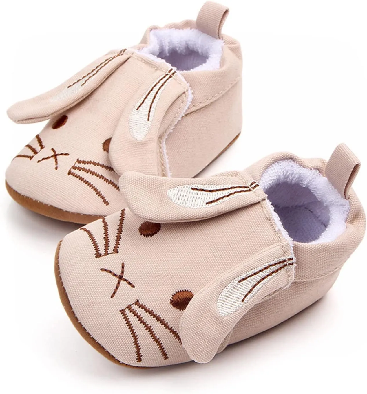 Infant Toddler Shoes Soft Sole Toddler Shoes 3D Little Ear Cartoon Embroidery Princess Shoes Boy Slides