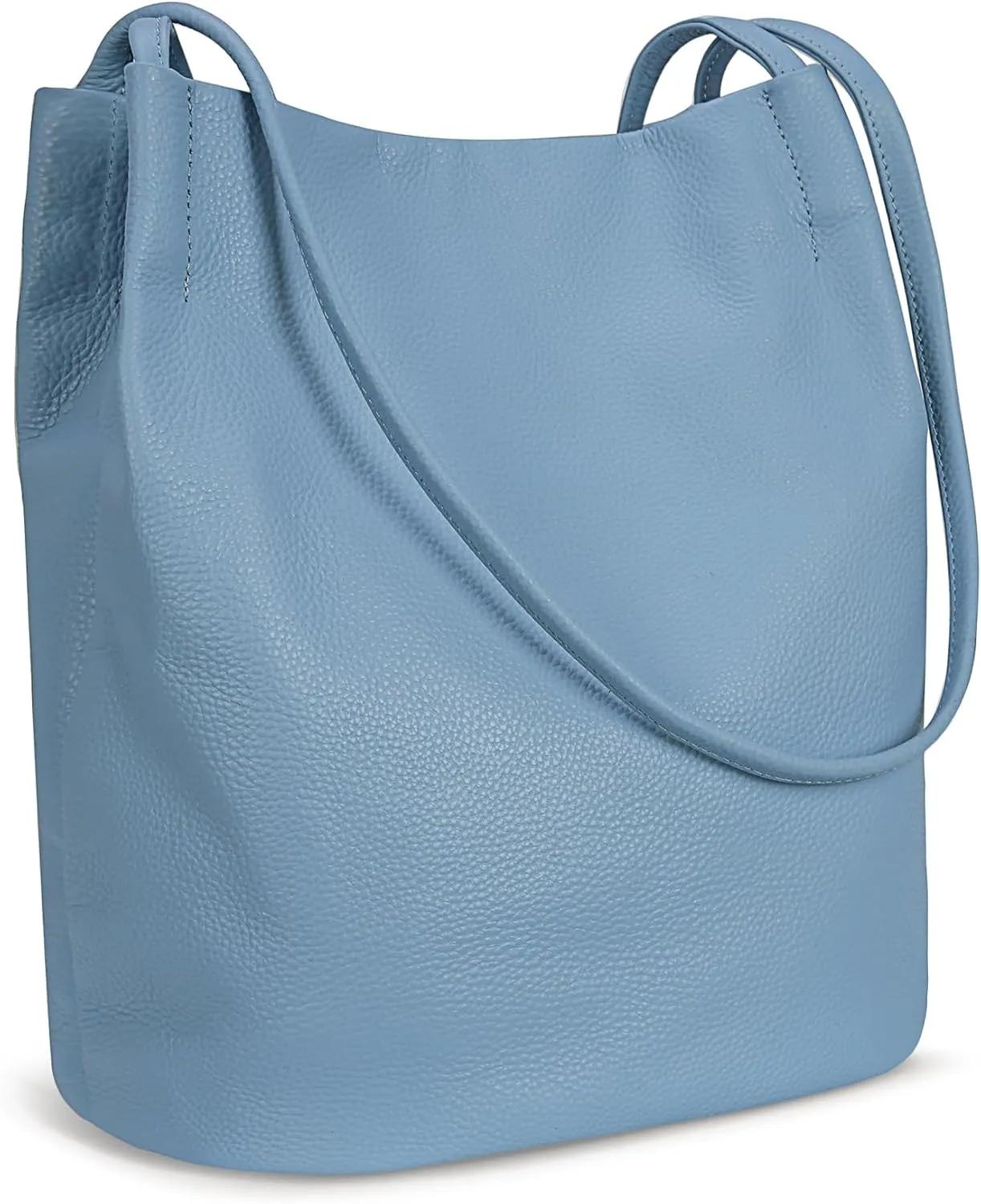 Iswee Summer Tote Bags for Women Satchel Bags Women's Shoulder Handbag Blue Leather Purse