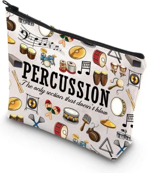 JNIAP Marching Band Makeup Bag Marching Band Gifts Percussion The Only Section That Doesn't Blow Marching Band Season Gifts (PERCUSSION mb)