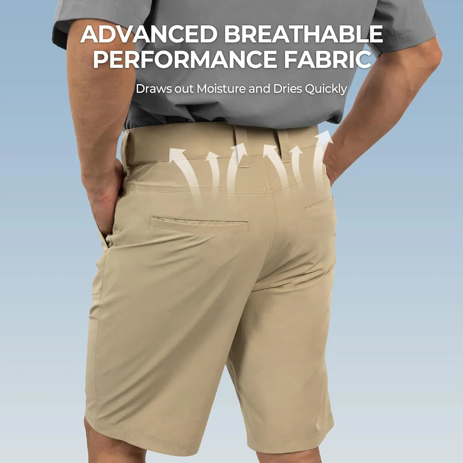 KastKing Cool Caster Men's Fishing Shorts, UPF 50  Hiking Shorts, 10.5 and 7.5 Available, Water Repellent, 4-Way Stretch