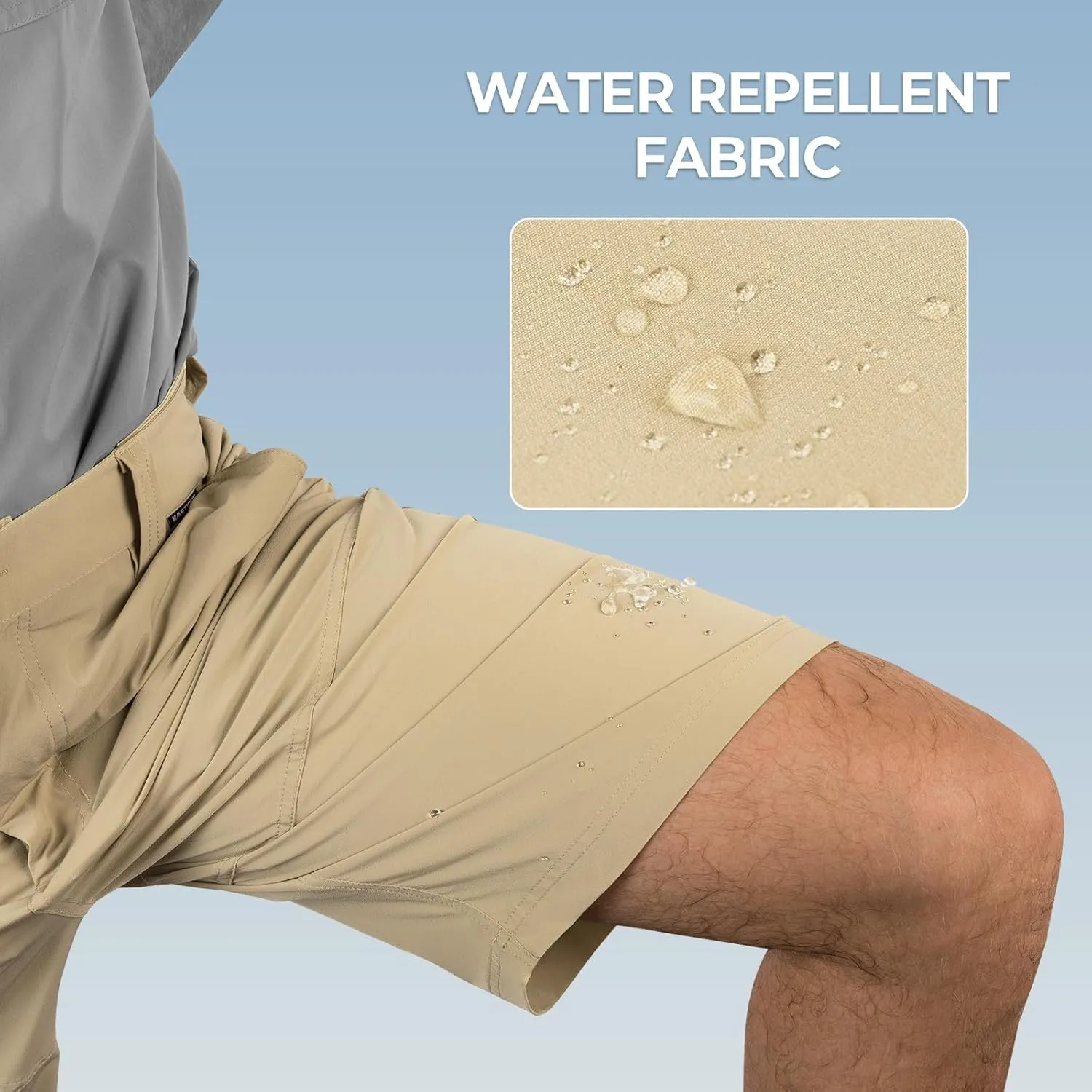 KastKing Cool Caster Men's Fishing Shorts, UPF 50  Hiking Shorts, 10.5 and 7.5 Available, Water Repellent, 4-Way Stretch