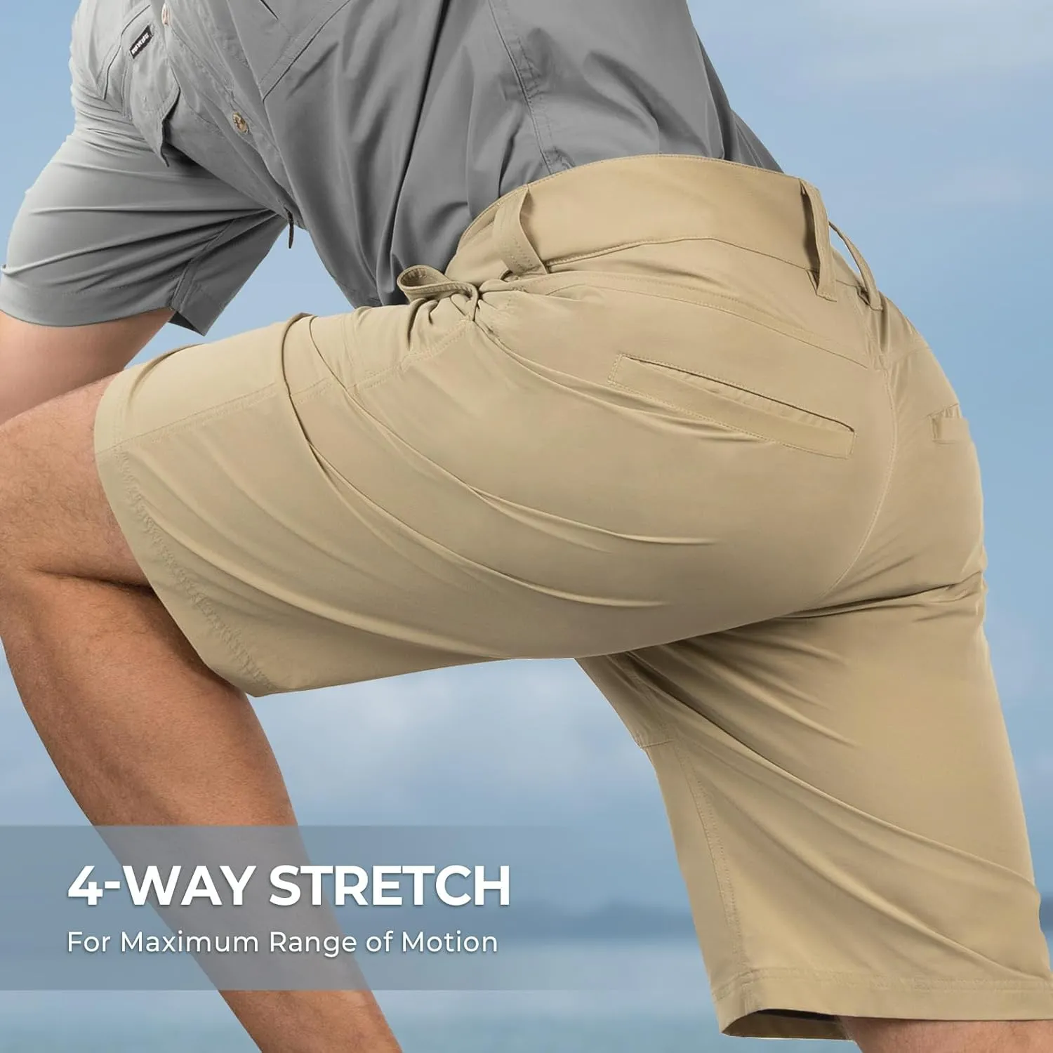 KastKing Cool Caster Men's Fishing Shorts, UPF 50  Hiking Shorts, 10.5 and 7.5 Available, Water Repellent, 4-Way Stretch