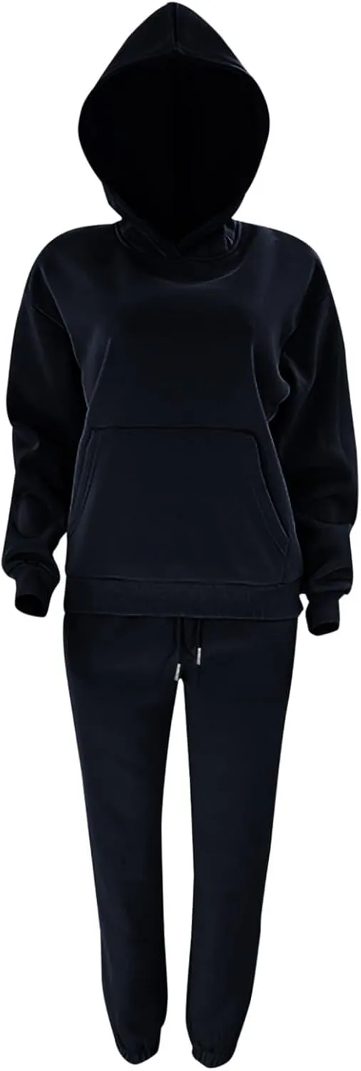 Lastesso Women Sweatsuits Sets Ultra-Soft Solid Sweatsuits Jogger Travel Track Suit Trendy Life Going Out Loungewear 2 Piece