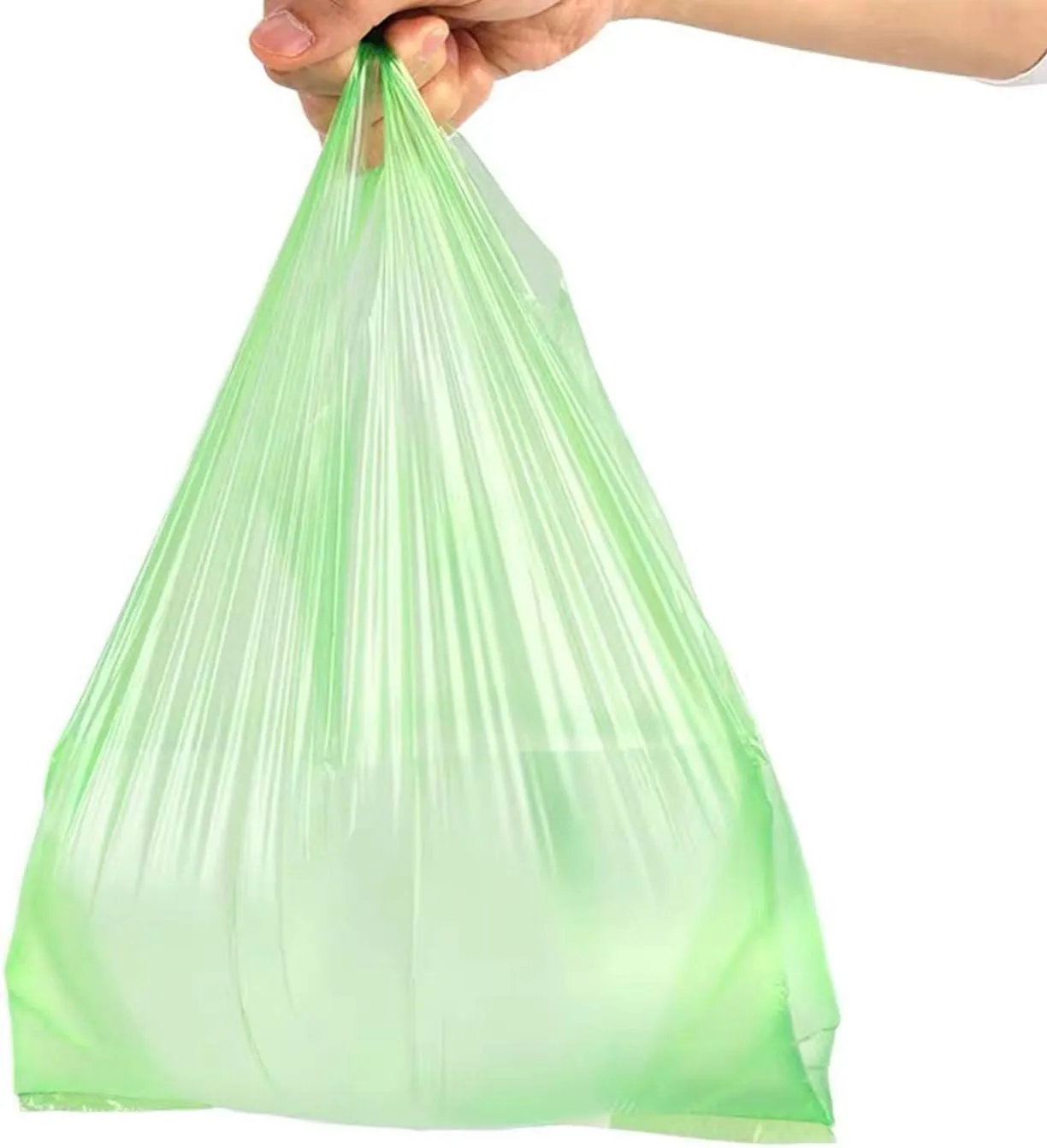 LazyMe T Shirt Bags, Plastic Bags with Handles for Grocery, Retail and St. Patrick's Day, Bolsas De Plastico Para Negocio, 12x20 Inch (Green, 50pcs)