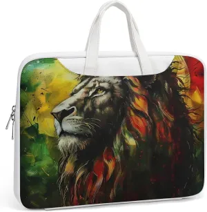 Lion A Rastafari Flag Jungle Reggae Laptop Tote Bag Waterproof Computer Carrying Case Business Office Briefcase
