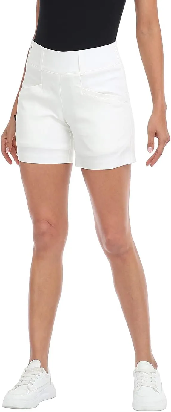 LRD Womens Golf Shorts 5 Inch Inseam Quick Dry Elastic Hiking Short with Pockets