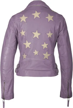 MAURITIUS Christy Star Detail Leather Jacket