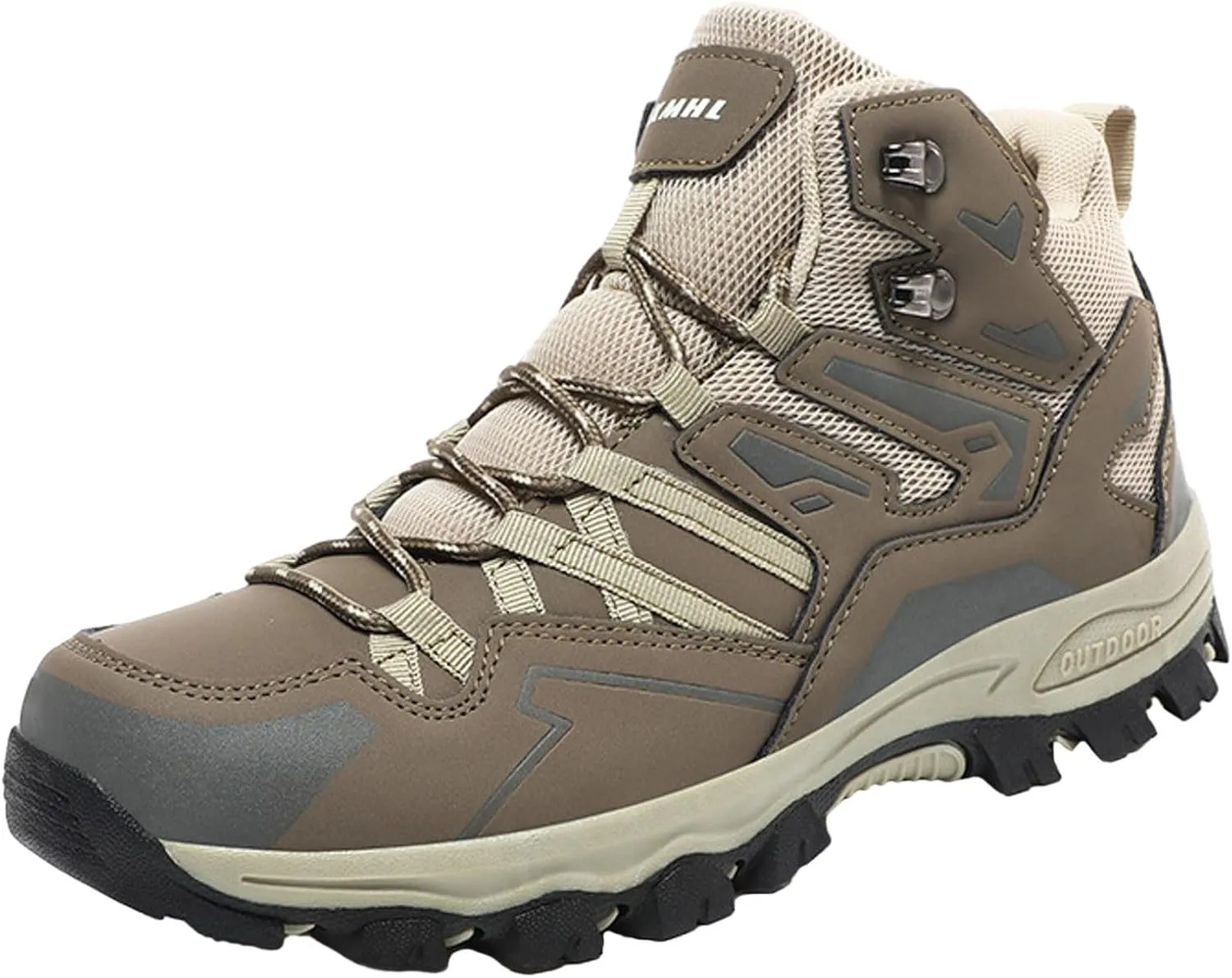 Men Autumn and Winter Hiking Shoes High Top Climbing Hiking Outdoor Shoes Casual Casual Slip on Shoes for Men No Socks