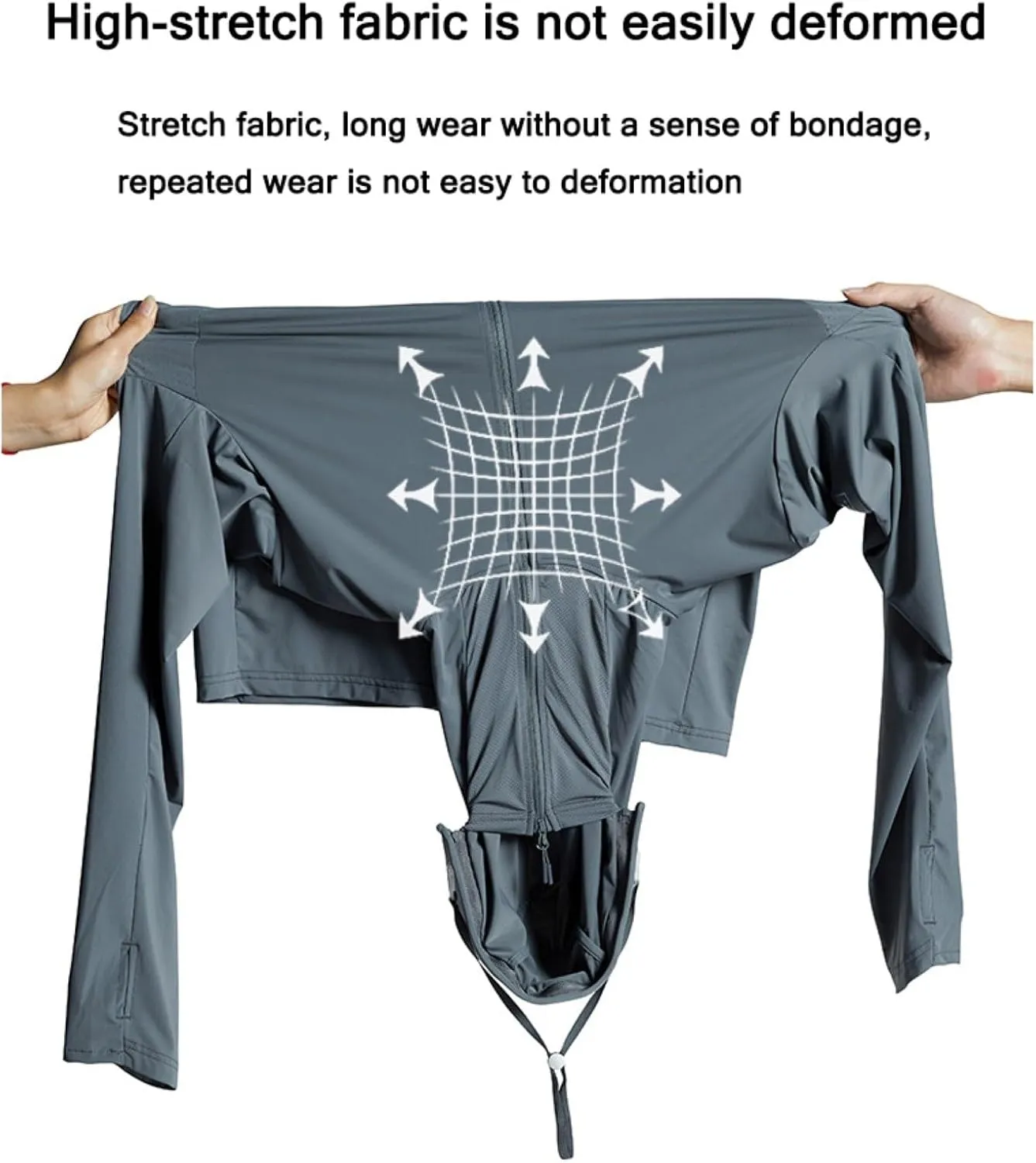 Men's Long Sleeve Lightweight Sun Hoodie UPF 100  Protection Shirt Quick Dry Athletic Loose Fit With Thumbholes (Color : Gray green, Size : 6X-Large)