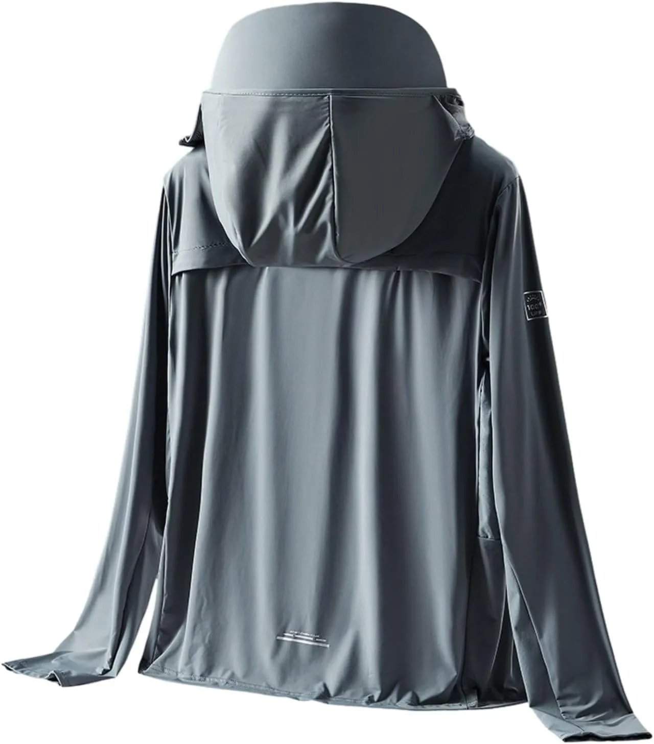 Men's Long Sleeve Lightweight Sun Hoodie UPF 100  Protection Shirt Quick Dry Athletic Loose Fit With Thumbholes (Color : Gray green, Size : 6X-Large)