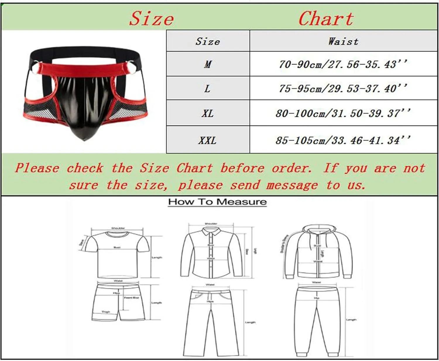 Men's Patent Leather Boxer BriefsHollow out JockStrap Bulge Pouch UnderwearSexy Backless Low Waist Underpants