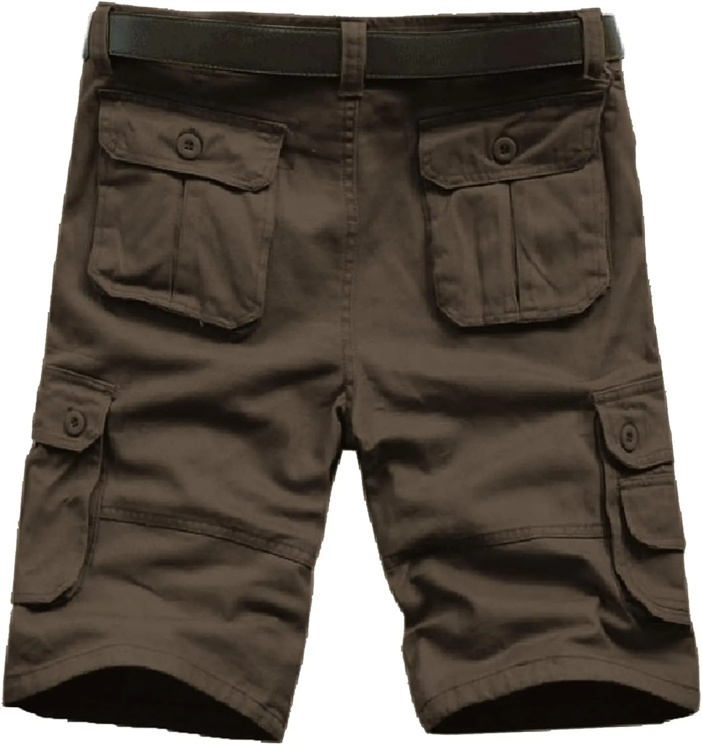 Men's Solid Color Multi Pockets Shorts Fashion Summer Leisure Pants Overalls Hiking Cargo Shorts Athletic Joggers