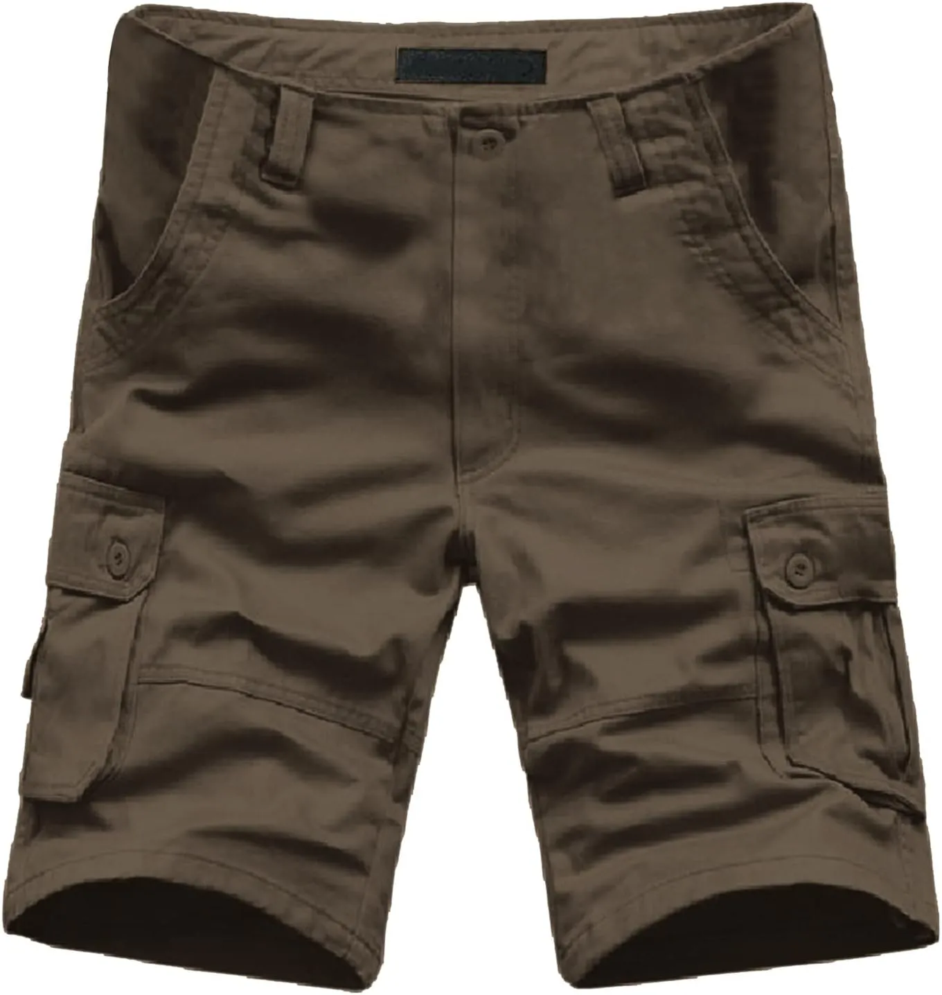 Men's Solid Color Multi Pockets Shorts Fashion Summer Leisure Pants Overalls Hiking Cargo Shorts Athletic Joggers