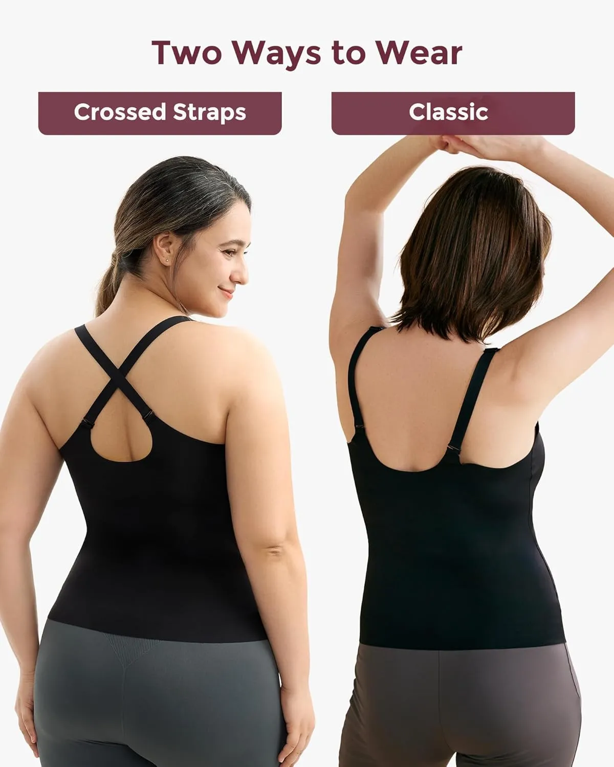 Momcozy Nursing Tank Tops for Breastfeeding, Seamless Nursing Cami with Built-in Bra, Adjustable Straps, Scalloped Design