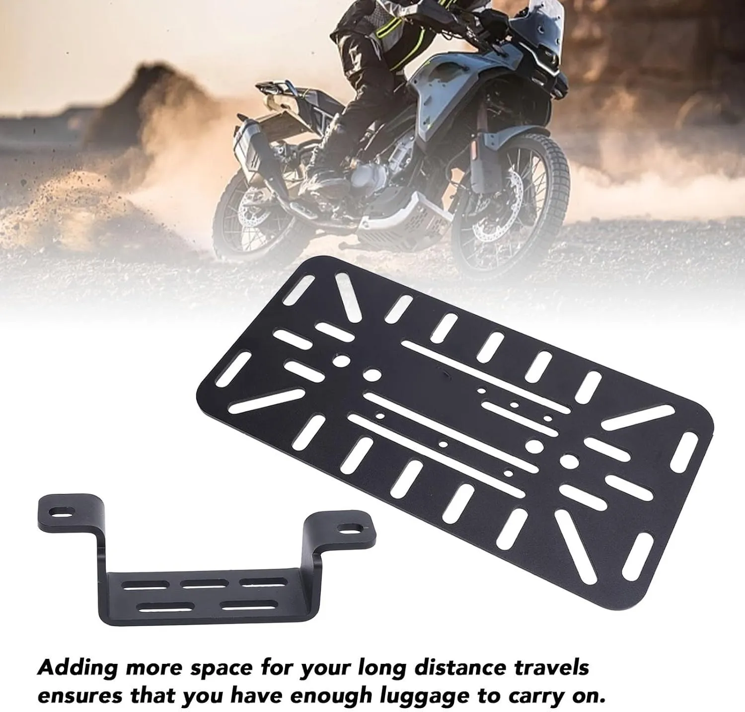 Motorcycle Side Racks Hollow Out Strong Iron Aluminum Structure Motorbike Side Bags Support Bracket Saddle Bag Mount Holder Replacement for 450MT (Right)