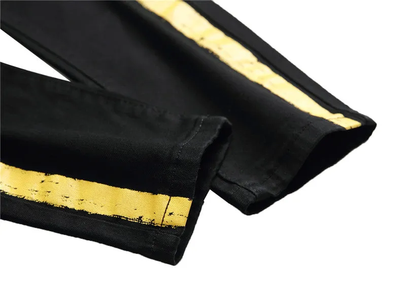 New Men's Jeans Skinny Slim Pencil Pants Elasticity Mid Waist Jeans