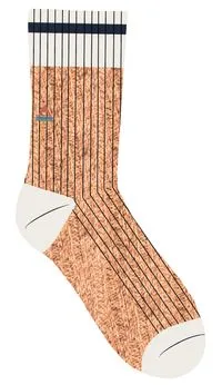 Organic Mid-weight Rib Socks - Apricot