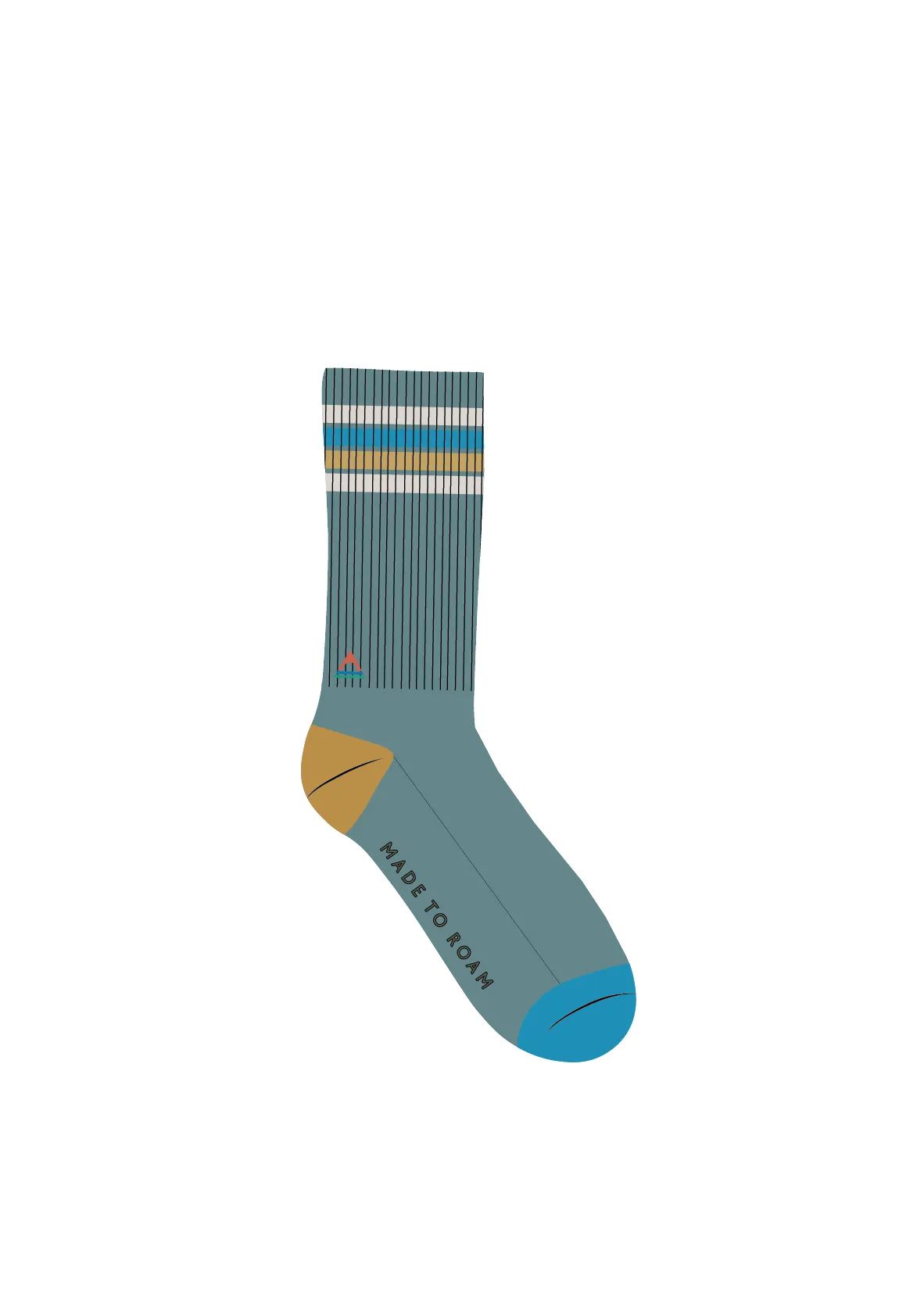 Organic Midweight Crew Socks - Arctic