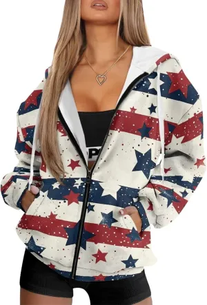 Oversized Sweatshirts for Women Zip Up Hoodies Fall Long Sleeve Jackets with Pockets Hooded Tops Loose Y2K Outfits