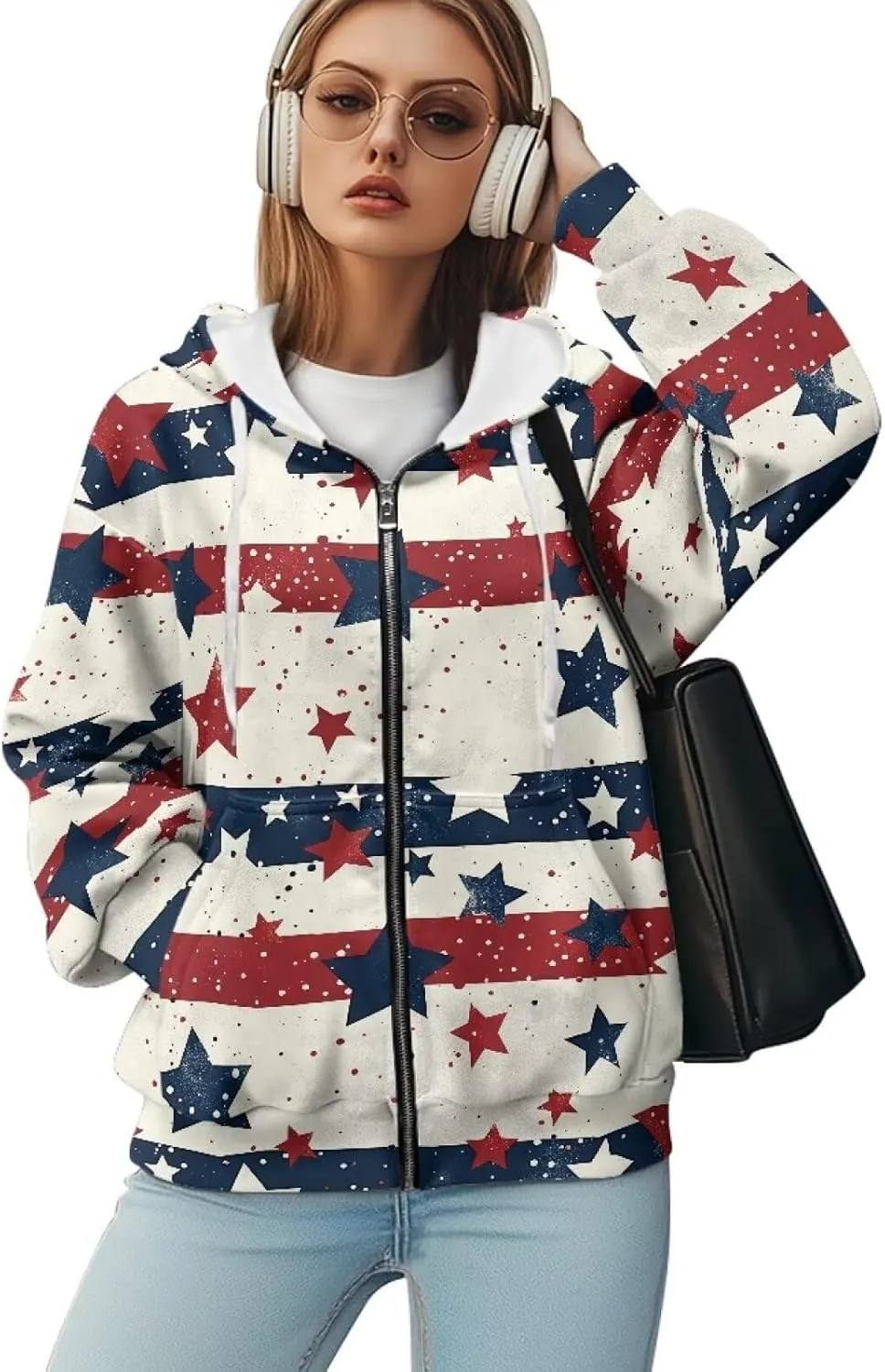 Oversized Sweatshirts for Women Zip Up Hoodies Fall Long Sleeve Jackets with Pockets Hooded Tops Loose Y2K Outfits