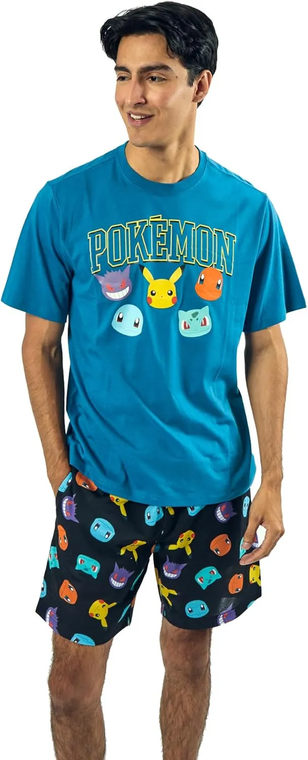 Pokemon Men's Short-Sleeve Tee and Sleep Shorts Set