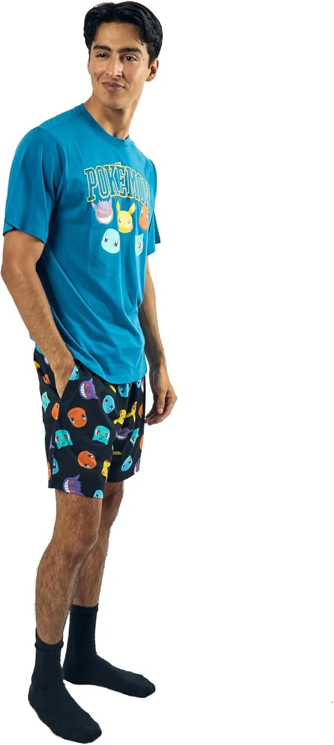 Pokemon Men's Short-Sleeve Tee and Sleep Shorts Set