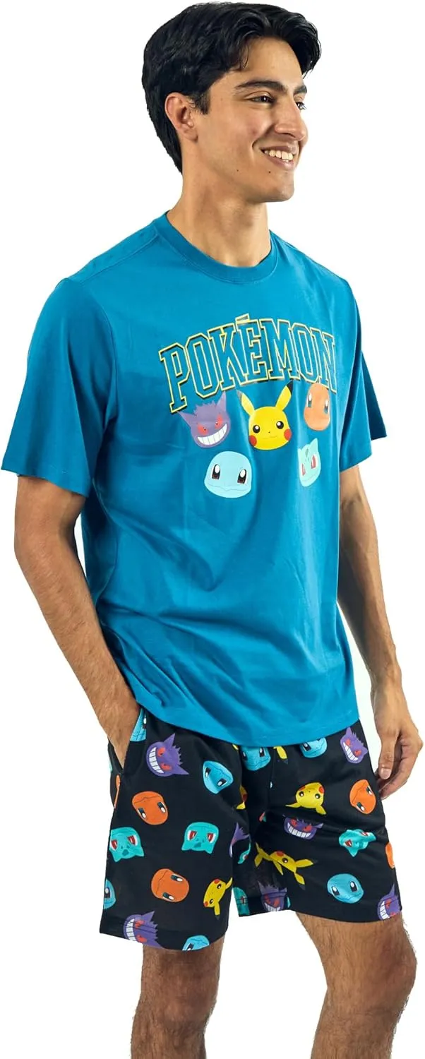 Pokemon Men's Short-Sleeve Tee and Sleep Shorts Set