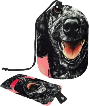 Poodle Comb Collar Dog Track Pink 41 Travel Cosmetic Bags Makeup Bag for Women, Foldable Drawstring Travel Cosmetic Bags, Portable Toiletry Bucket Bag