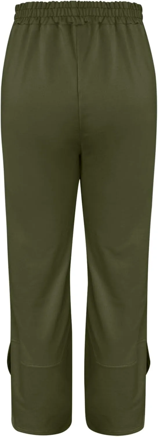 PTOLOCIF Cotton Linen Pants Women High Waisted Long Palazzo Pants Wide Leg Cotton Linen Lounge Pant Trousers with Pockets