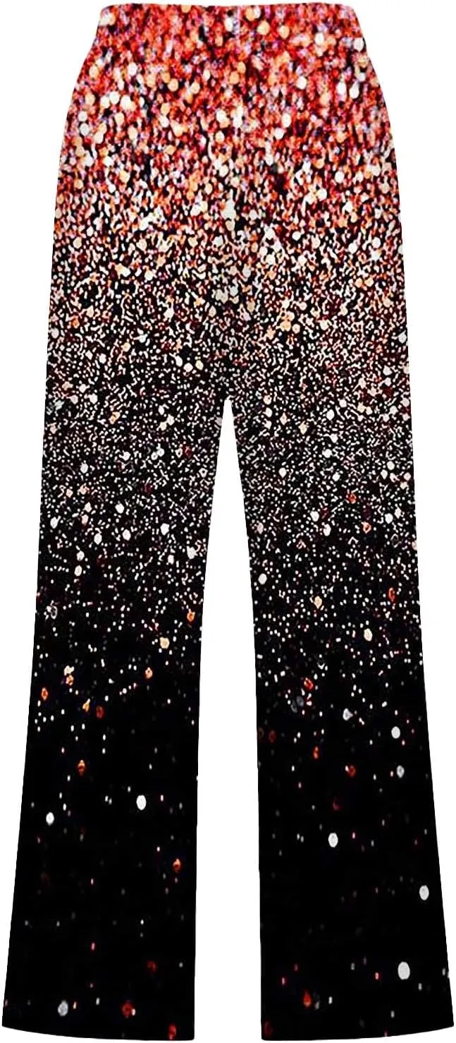 PTOLOCIF Women's Casual Cotton Linen Pants Wide Leg Casual Palazzo Pants Cotton Linen Lounge Beach Summer Pant with Pockets