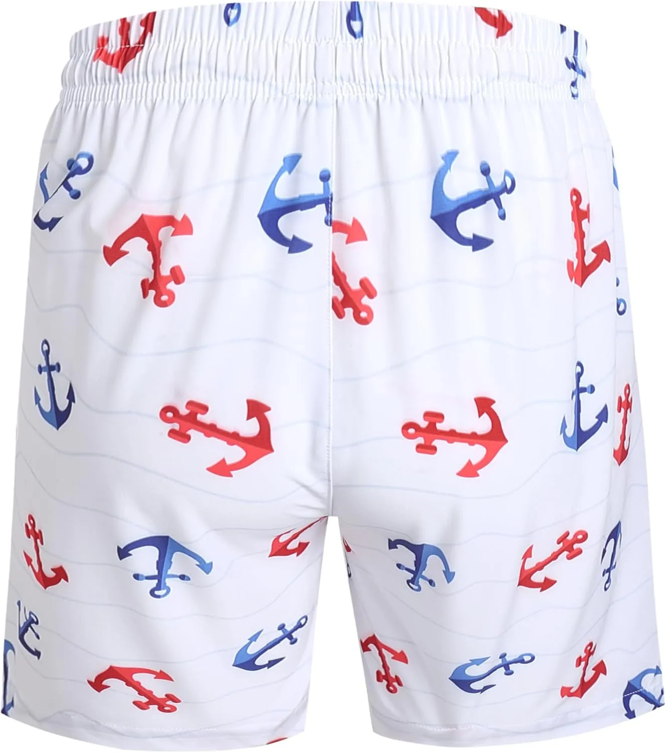 Pullonsy Men's Swim Trunks Quick Dry Board Shorts with Zip Pockets Beach Swimwear Bathing Suits