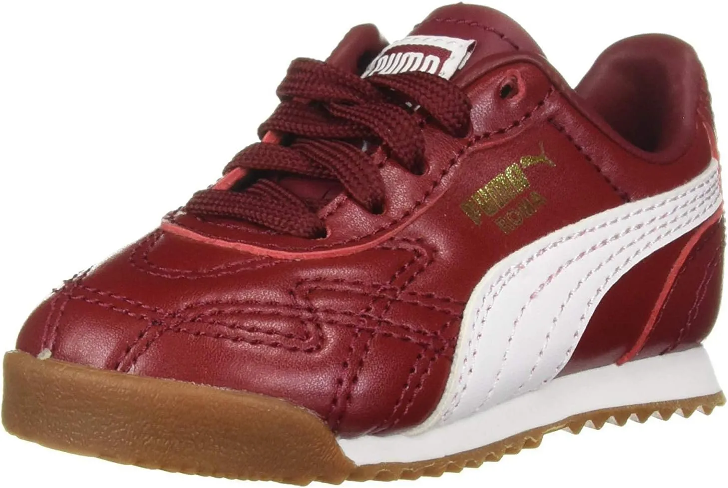 Puma Boy's Roma Basic Sneaker, Pomegranate White, 10 Little Kid