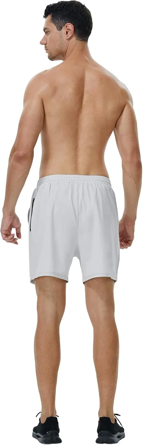 Roadbox Men's 5 Inch Running Athletic Quick Dry Shorts with Pockets for Workout Gym Exercise