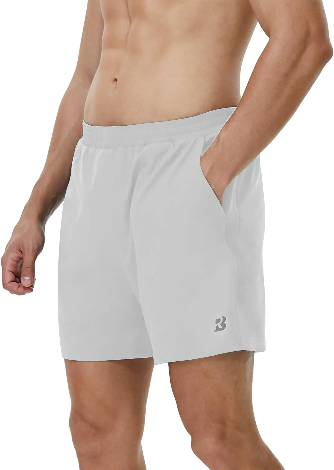 Roadbox Men's 5 Inch Running Athletic Quick Dry Shorts with Pockets for Workout Gym Exercise