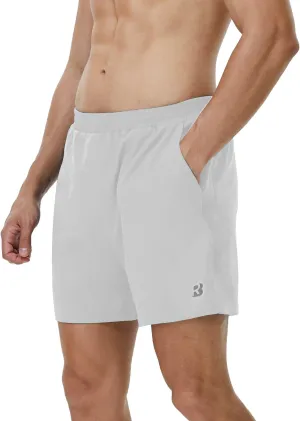 Roadbox Men's 5 Inch Running Athletic Quick Dry Shorts with Pockets for Workout Gym Exercise