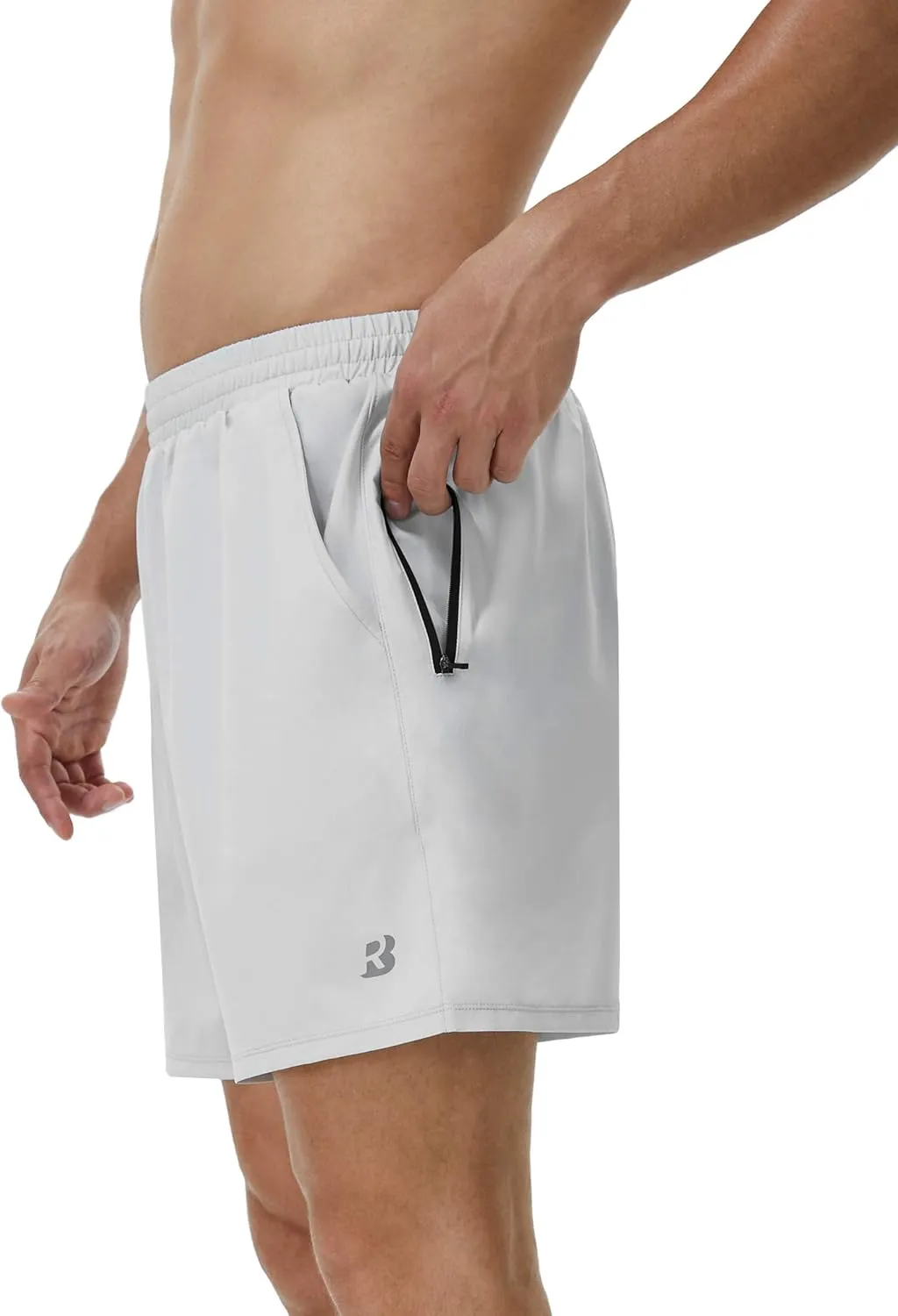 Roadbox Men's 5 Inch Running Athletic Quick Dry Shorts with Pockets for Workout Gym Exercise