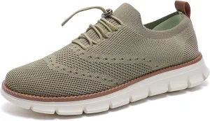 SECHRITE Breeze Shoes for Men 2024 New Breathable Lightweight Mesh Dress Sneakers Oxfords Lace-Up Lightweight Casual Walking Shoes