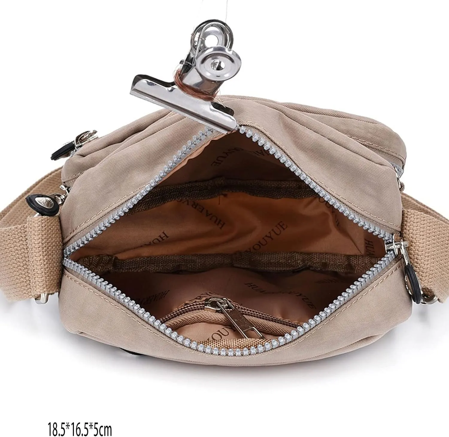 Shoulder Bags Female Small Messenger Bag Girls Shoulder Bags Women Crossbody Bag Casual Nylon Handbag(Brown)