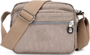 Shoulder Bags Female Small Messenger Bag Girls Shoulder Bags Women Crossbody Bag Casual Nylon Handbag(Brown)