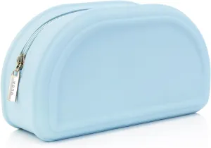Silicone makeup bag, brush holder, waterproof, toiletry organizer, travel, zipper bag