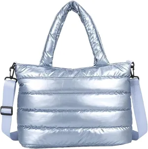 Sling Bag For Women Large Quilted Shoulder Bag Carryall Puffer Hobo Bag For Family Friends Travel College H