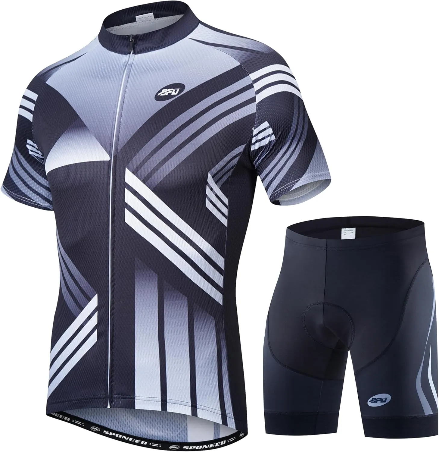 sponeed Cycling Jersey Short Sleeve Suits Men Bike Clothing Road Bicycle Shorts Padded Outfits