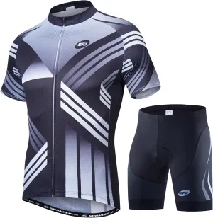 sponeed Cycling Jersey Short Sleeve Suits Men Bike Clothing Road Bicycle Shorts Padded Outfits