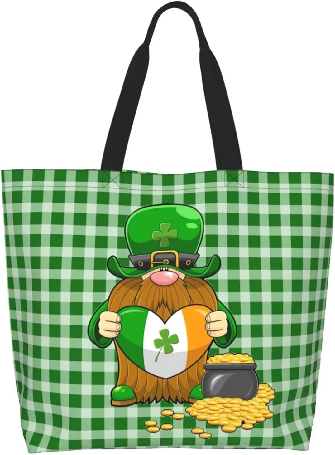 St.Patrick's Day Tote Bag Large Interior Pocket Tote Bag Reusable Shoulder Tote Bags Travel Bags