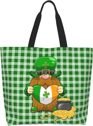 St.Patrick's Day Tote Bag Large Interior Pocket Tote Bag Reusable Shoulder Tote Bags Travel Bags